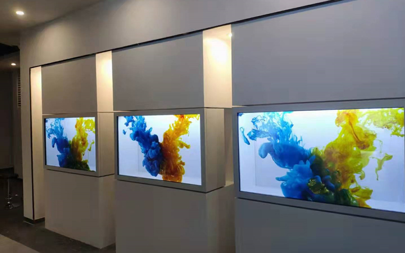 液晶透明展示柜案例展示